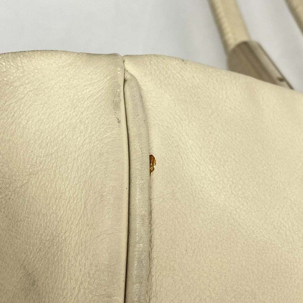 CHANEL Cream Lambskin Leather Tote Bag - Picture 8 of 13